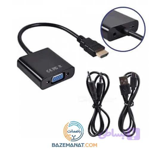تبدیل HDMI به VGA با پاور D-NET مدل DT403 | مبدل با کیفیت برای اتصال دستگاه‌های دیجیتال — تصویر 1