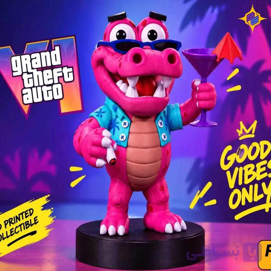 اکشن فیگور ماکا تمساحه نسخه کالکتور جی‌ تی‌ ای | Macca the Gator Figure GTA VI Collector’s Edition — تصویر 1
