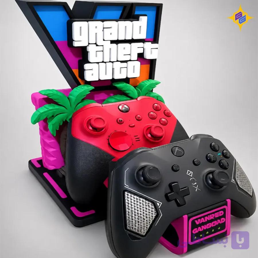 استند یونیورسال کنترلر با تم جی‌تی‌ای نسخه دو | GTA VI Universal Controller Stand V2 — تصویر 1
