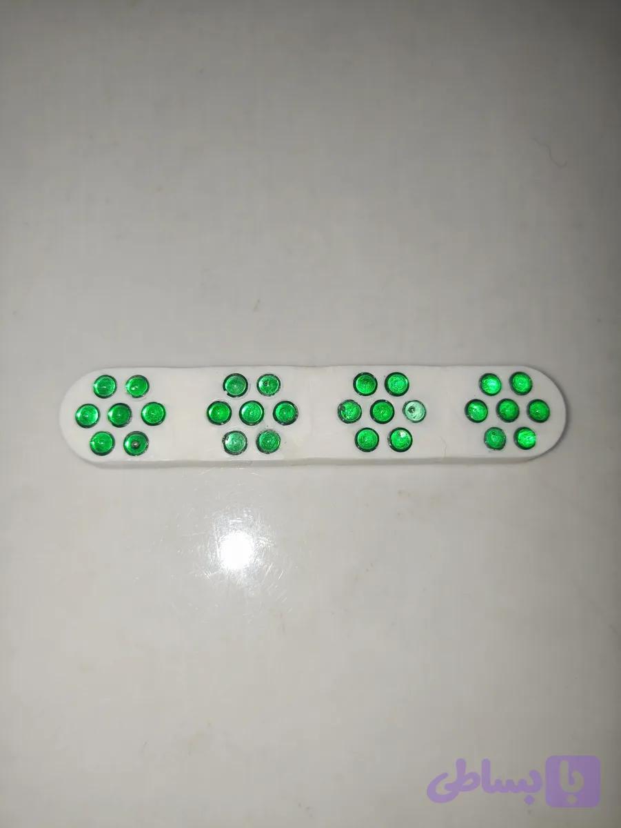 شبرنگ انگشتی ۲۸ نگین بدنه سفید