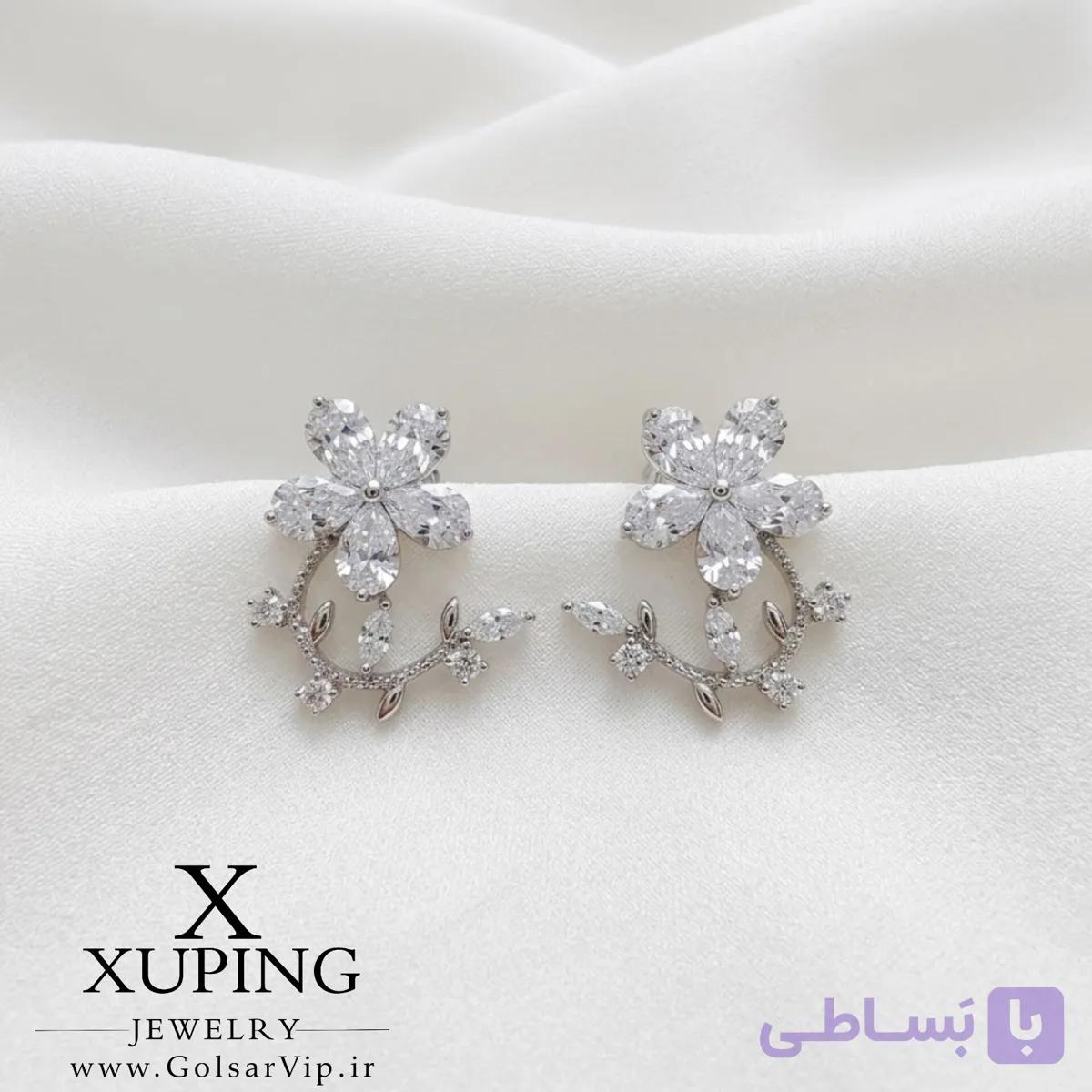 گوشواره گل فانتزی ژوپینگ | کد 323