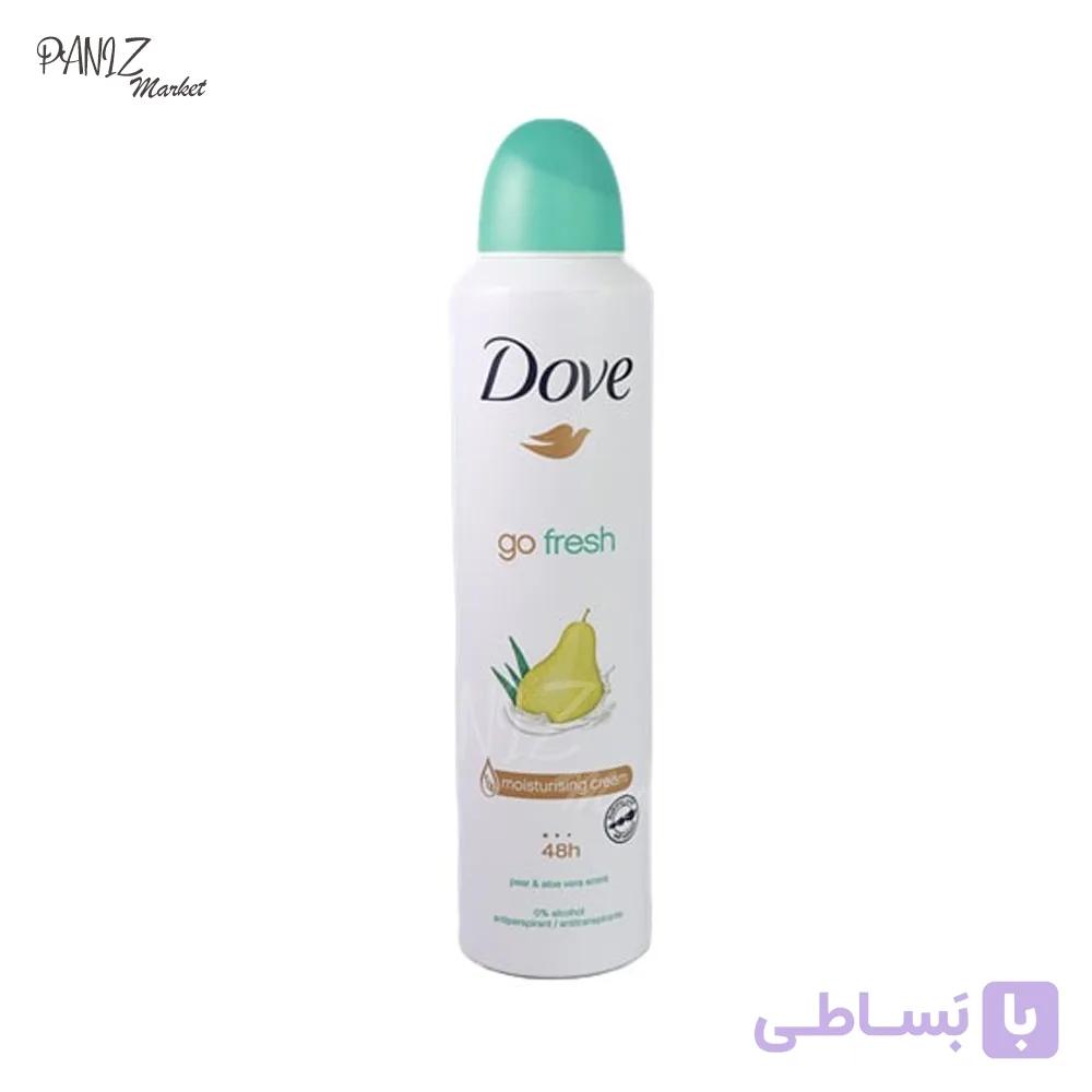 اسپری بدن داو مدل گلابی و آلوئه ورا Go Fresh(250 میل) — تصویر 1