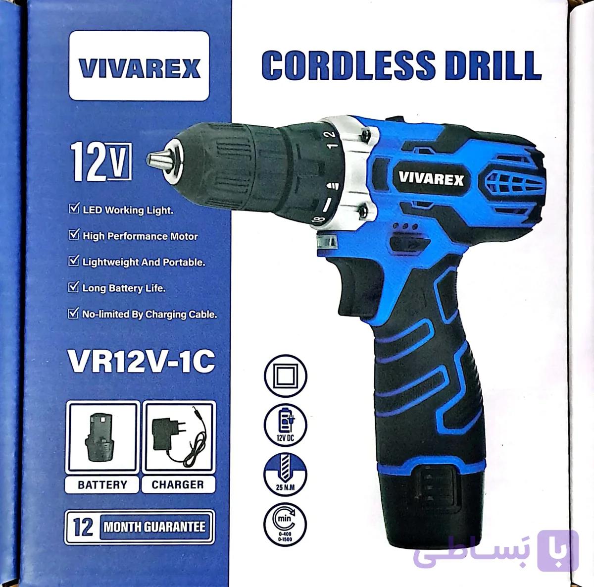 دریل پیچ گوشتی تک باتری ویوارکس مدل VR1210V-12C — تصویر 1