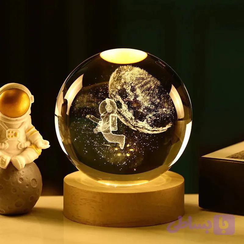 گوی کریستالی مدل ماه و فضانورد (۶ سانتی)