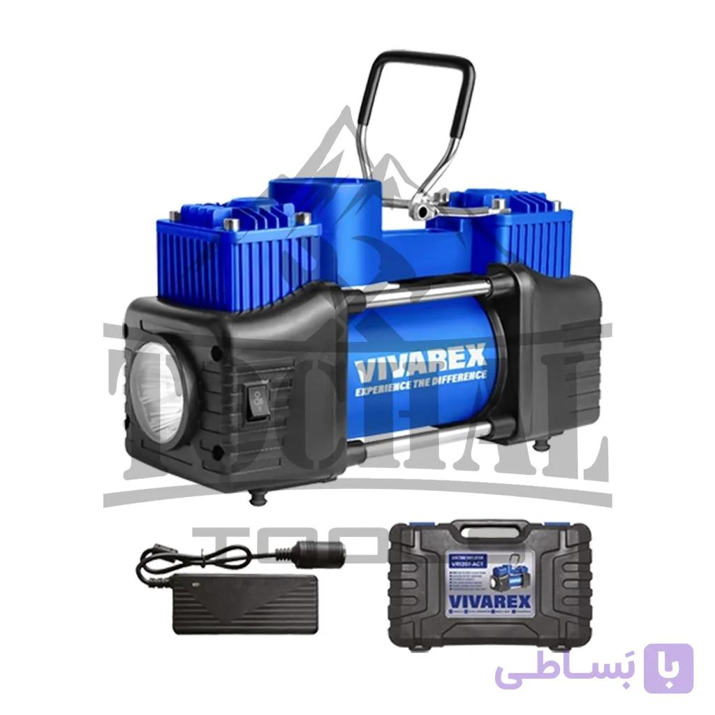 کمپرسور فندکی دو سیلندر با لوازم (AC/DC) ویوارکس مدل VR1207-ACT — تصویر 1