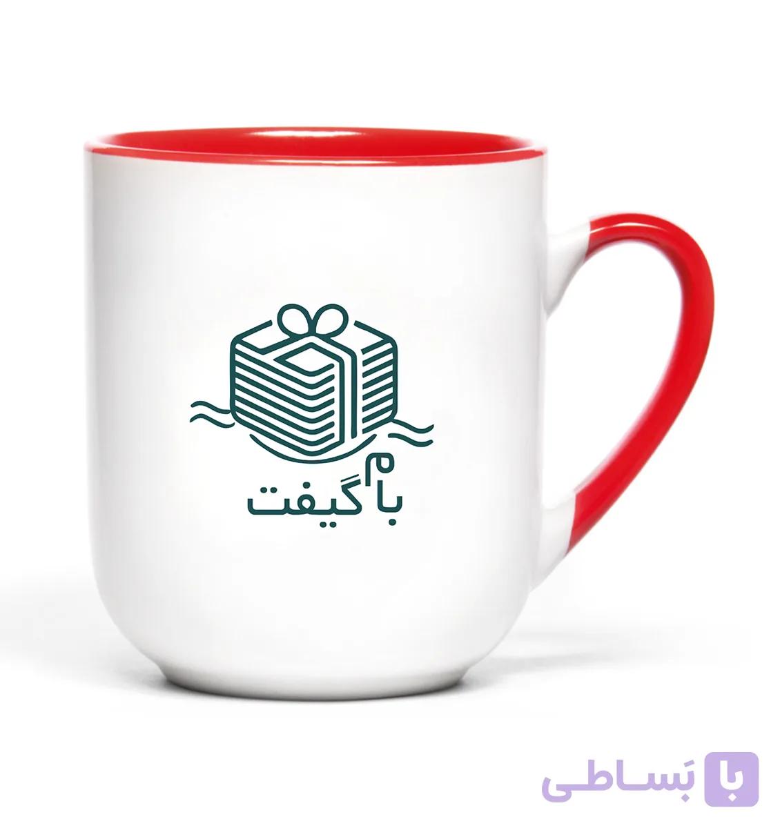 ماگ سرامیکی دسته و داخل رنگی 280سی سی کد M2C04
