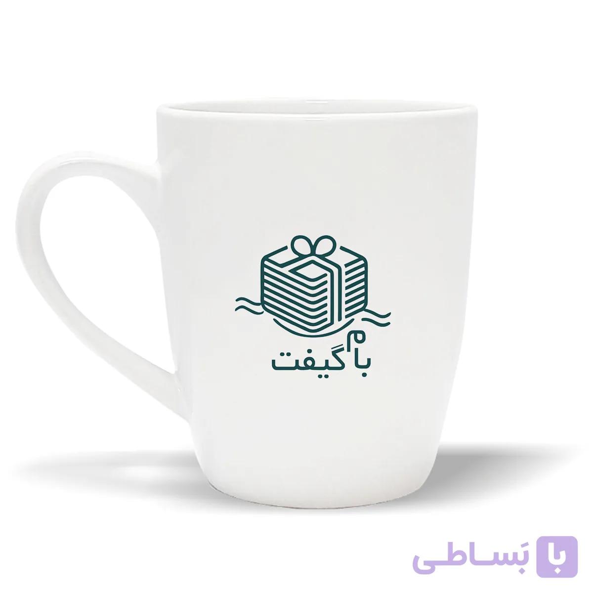 ماگ سرامیکی سفید 310 سی‌سی – کد MC008