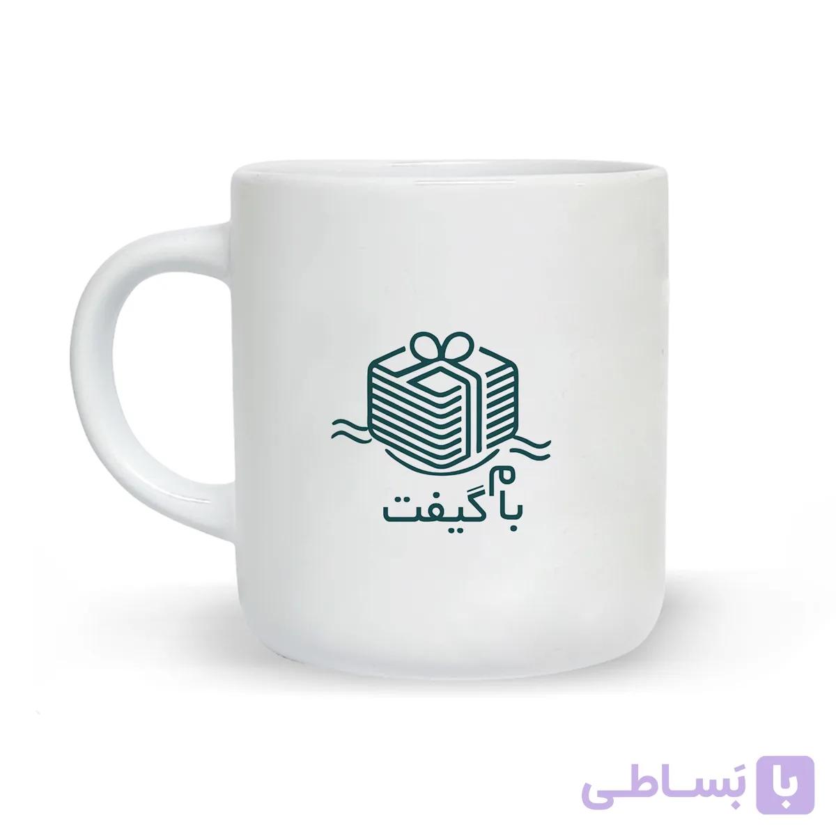 ماگ سرامیکی سفید 325 سی سی کد MC007