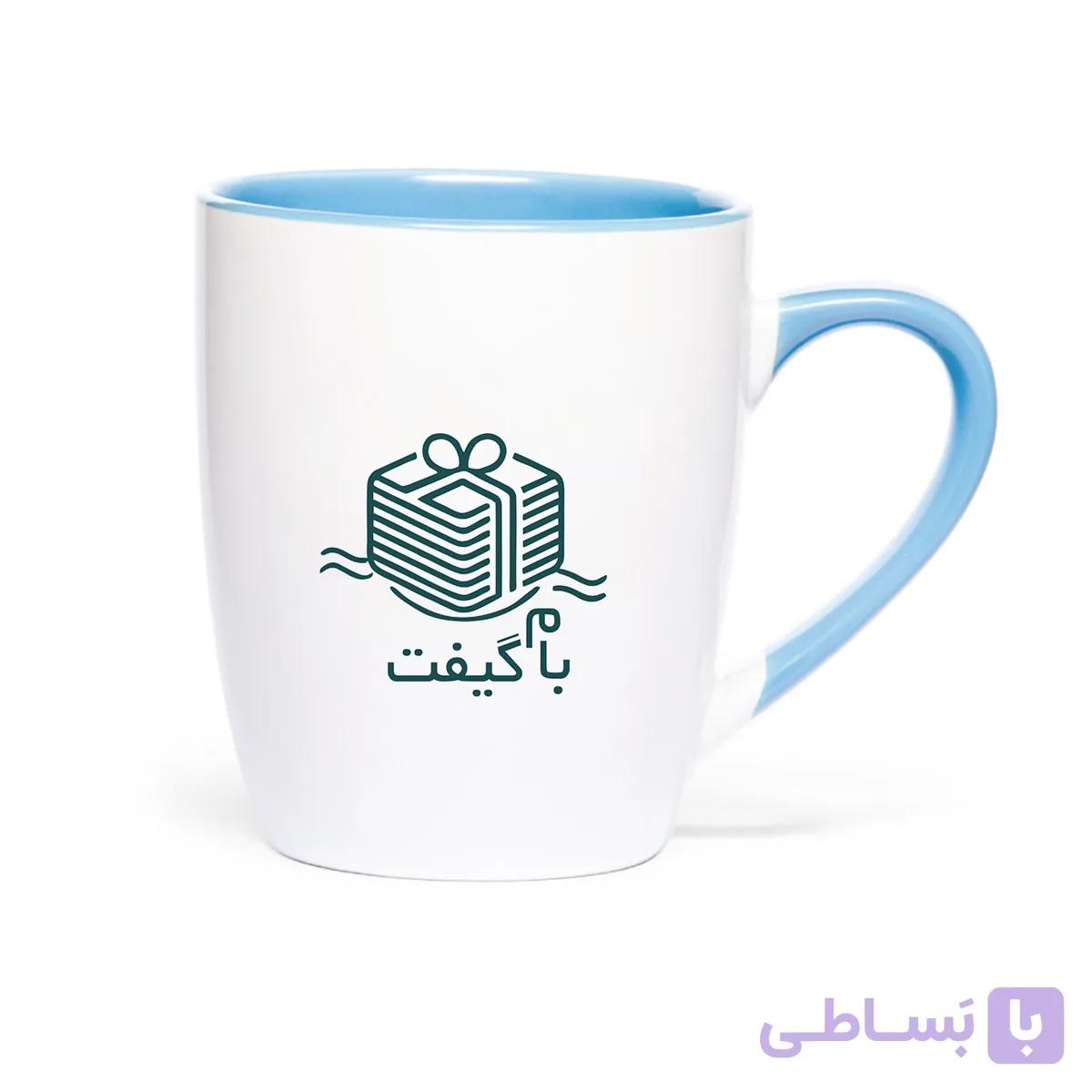 ماگ سرامیکی دسته و داخل رنگی 310 سی سی کد M2C05