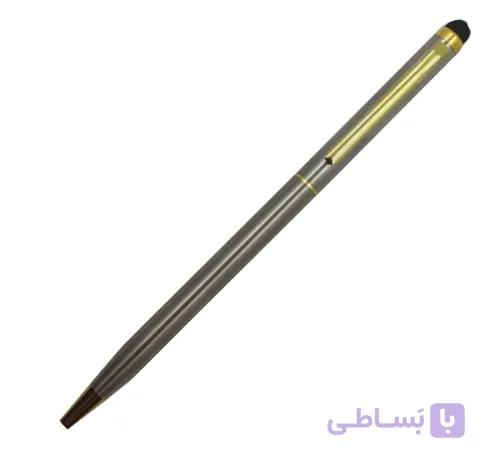 خودکار فلزی با گیره طلایی تبلیغاتی همراه با تاچ پن کد PML008