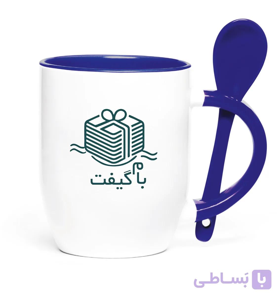 ماگ سرامیکی دسته و داخل رنگی 360 سی سی کد M2C03