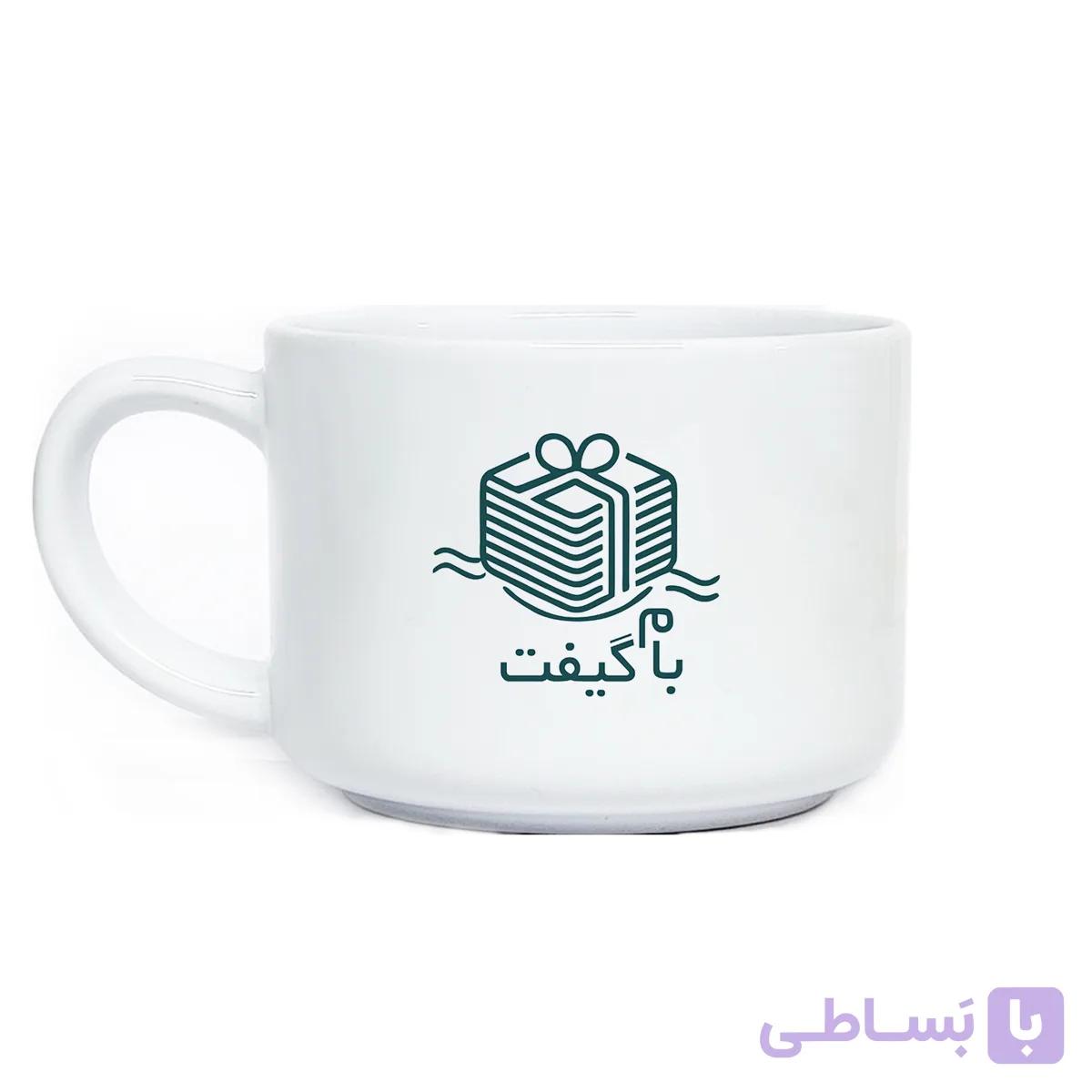 ماگ سرامیکی سفید کوتاه 200 سی‌سی – کد MC005