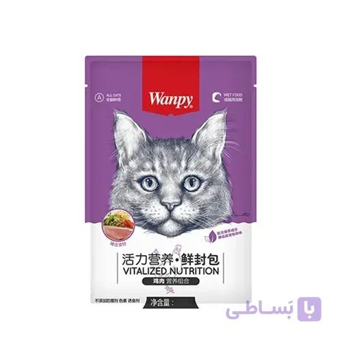 پوچ گربه ونپی طعم مرغ و خرچنگ 80 گرمی