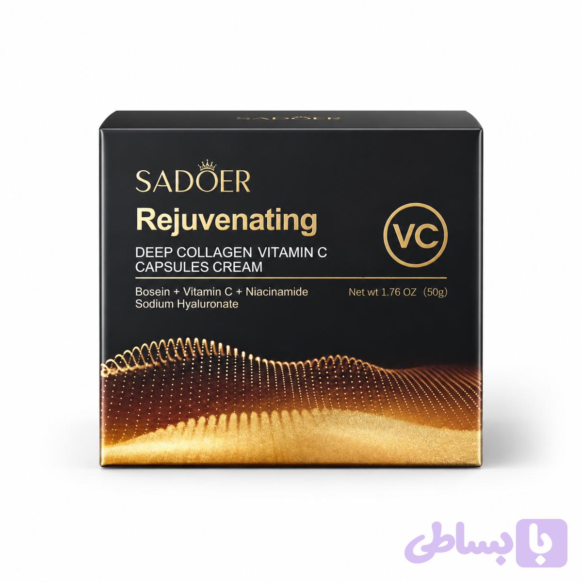 کرم کپسولی کلاژن عمیق و ویتامین C سادور مدل Rejuvenating حجم ۵۰ گرم