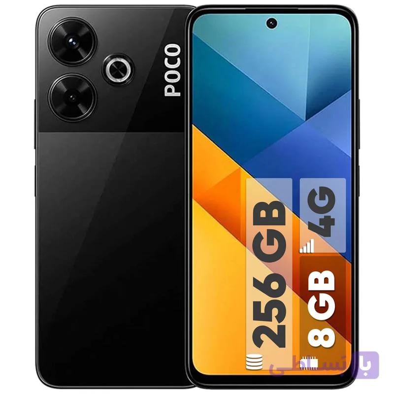 گوشی موبایل شیائومی مدل Poco M6 4Gگلوبال دو سیم کارت ظرفیت 256 گیگابایت و رم 8 گیگابایت