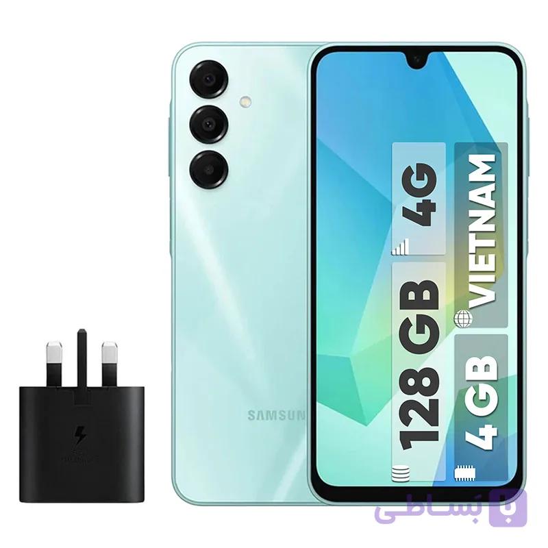گوشی موبایل سامسونگ مدل Galaxy A16 4G ظرفیت 128 گیگابایت رم 4 گیگابایت – ویتنام همراه شارژر 25 وات سامسونگ
