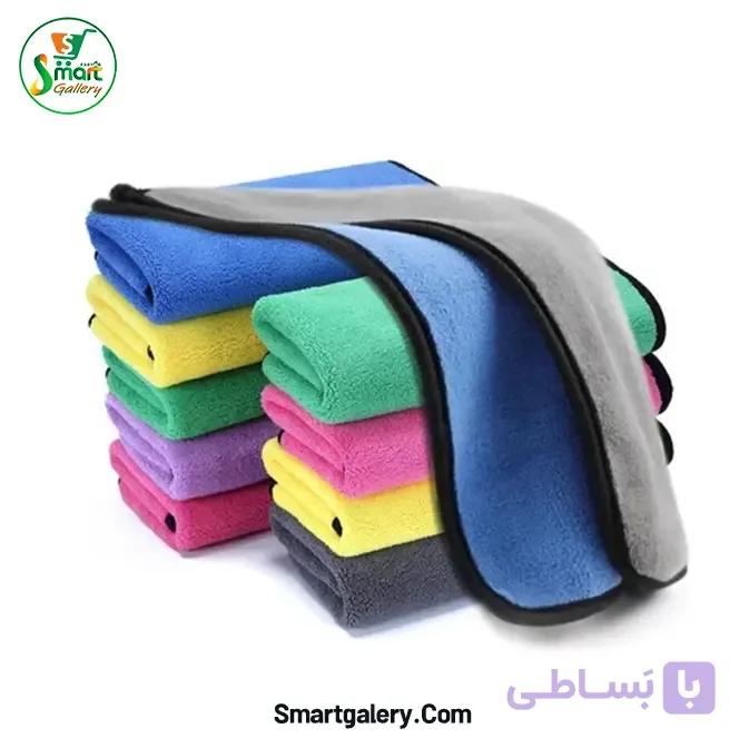 دستمال نظافتی مایکروفایبر چندمنظوره (بسته ۶ عددی) | ضد خش و بدون پرز — تصویر 1