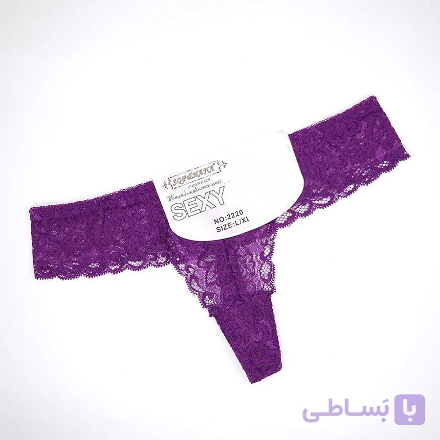 شورت زنانه فانتزی لامبادا گیپور بنفش کد 2 — تصویر 1