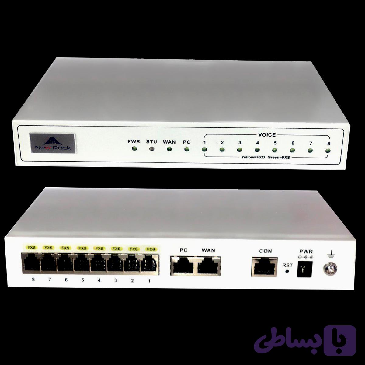 گیت وی 8 پورت نیوراک Newrock MX8G-8FXS