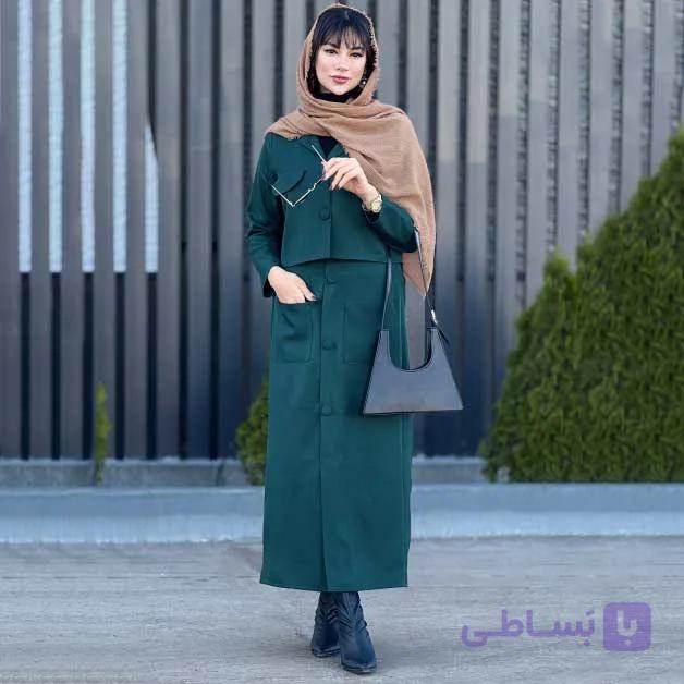 کت دامن مازراتی بلند کد 0901 — تصویر 1