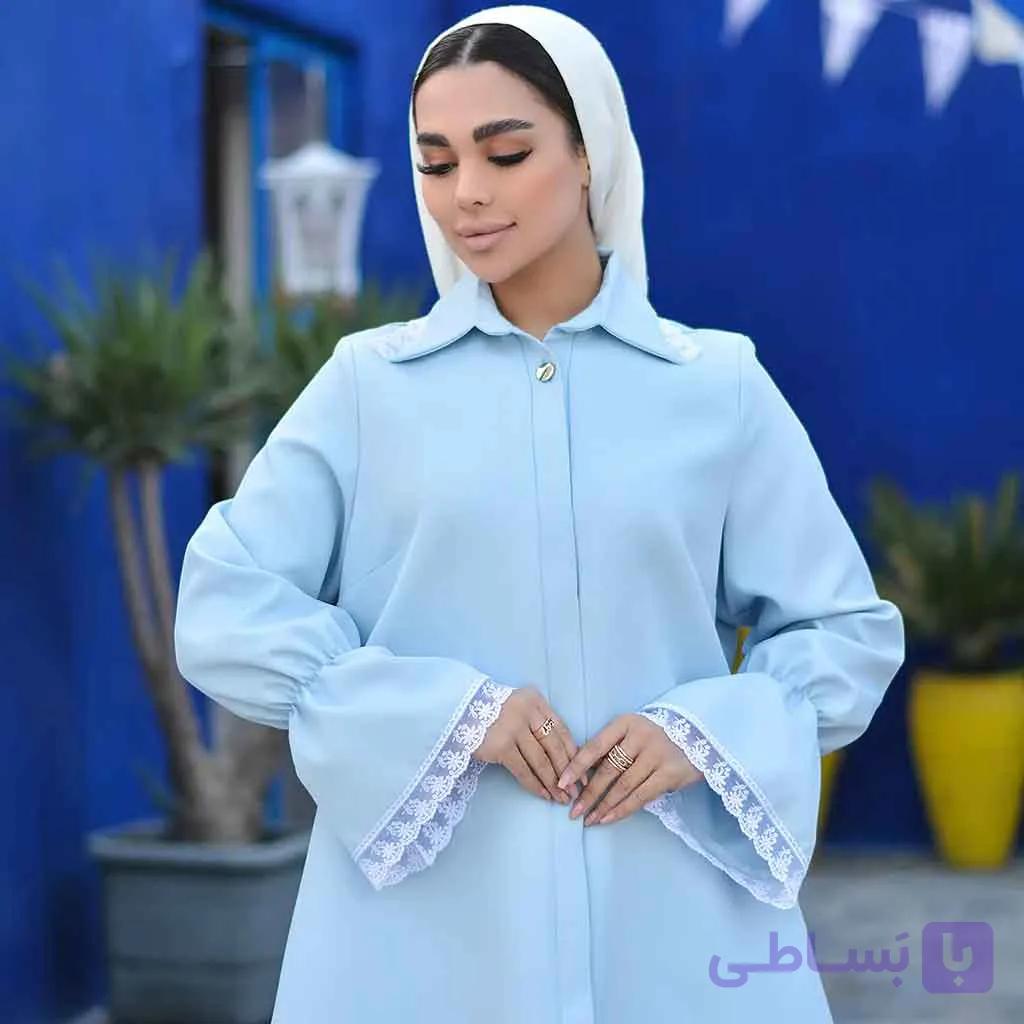 شومیز مانتویی آستین کش کد 0301 — تصویر 1
