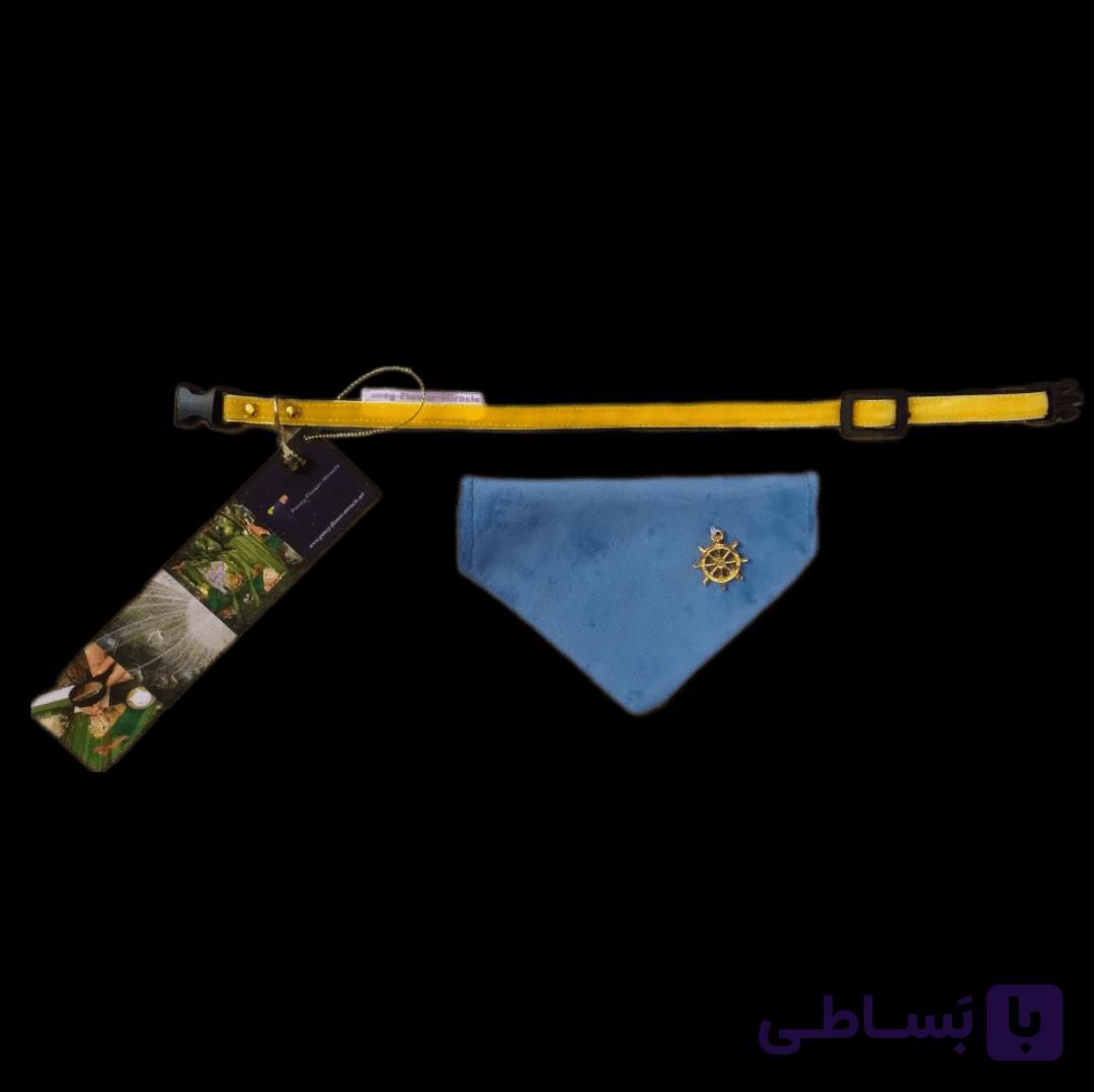 قلاده و دستمال گردن گربه پنسی فلاور میراکل (Pansy Flower Miracle) کد VB2 — تصویر 1