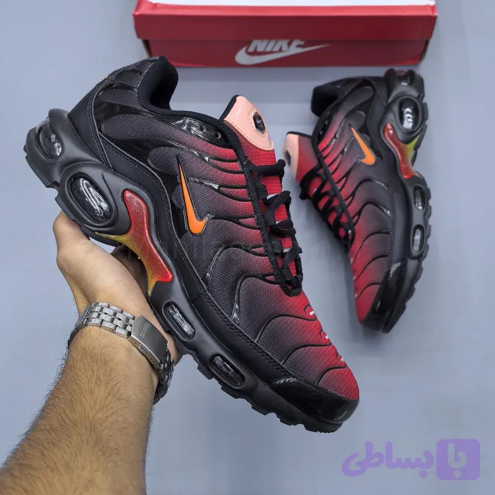 کفش نایک ایر مکس تی‌ان مشکی قرمز نارنجی Nike Air Max TN — تصویر 1