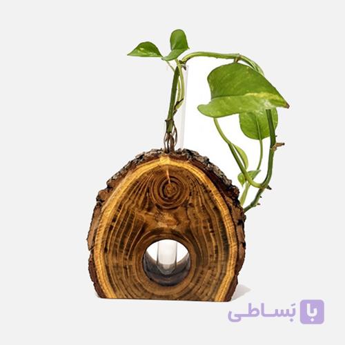 گلدان قلمه چوبی بزرگ — تصویر 1