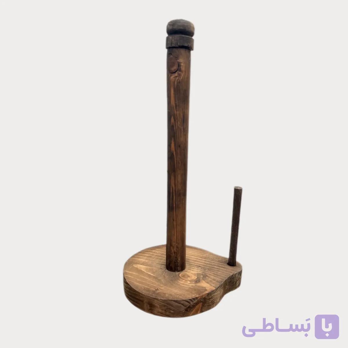 جا دستمال رولی چوبی آشپزخانه — تصویر 1