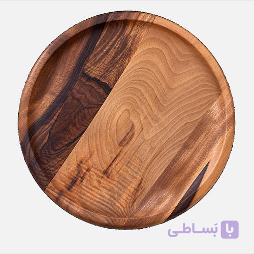 بشقاب سرو چوبی گرد قطر ۳۰