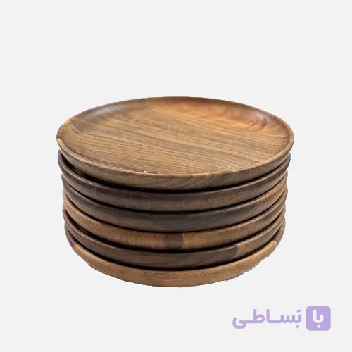 ست شش عددی پیش دستی چوبی قطر18 — تصویر 1