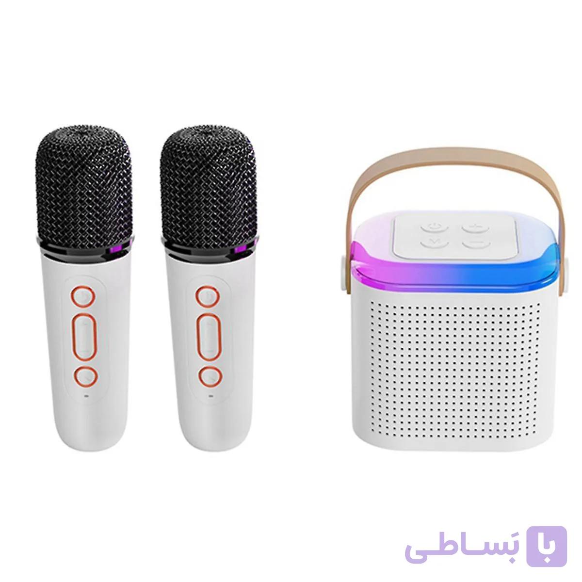 اسپیکر بلوتوثی قابل حمل مدل Y1 همراه با دو میکروفن — تصویر 1