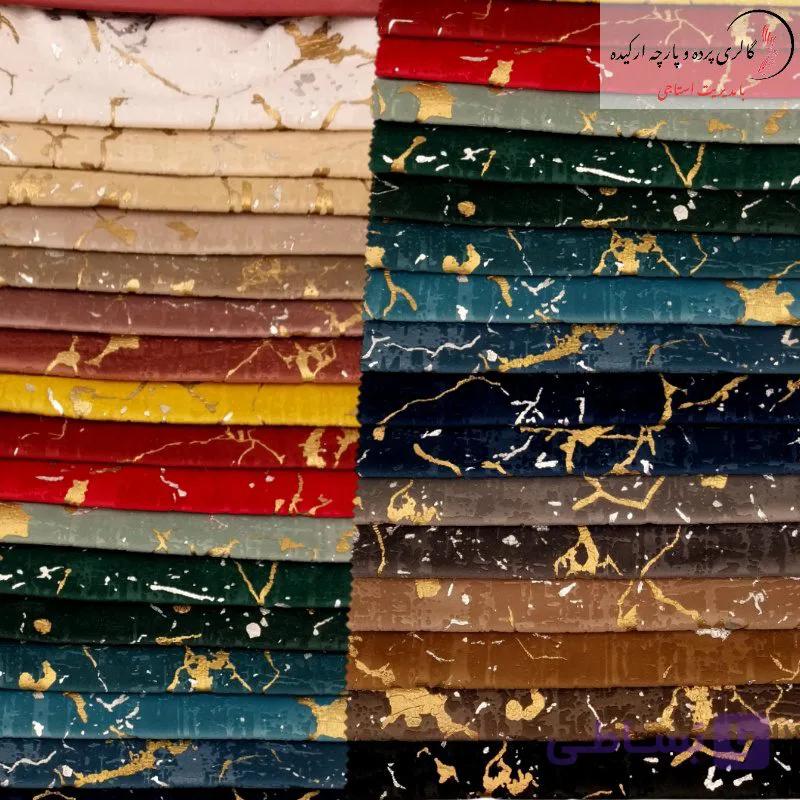 پارچه مخمل پتینه طلاکوب — تصویر 1