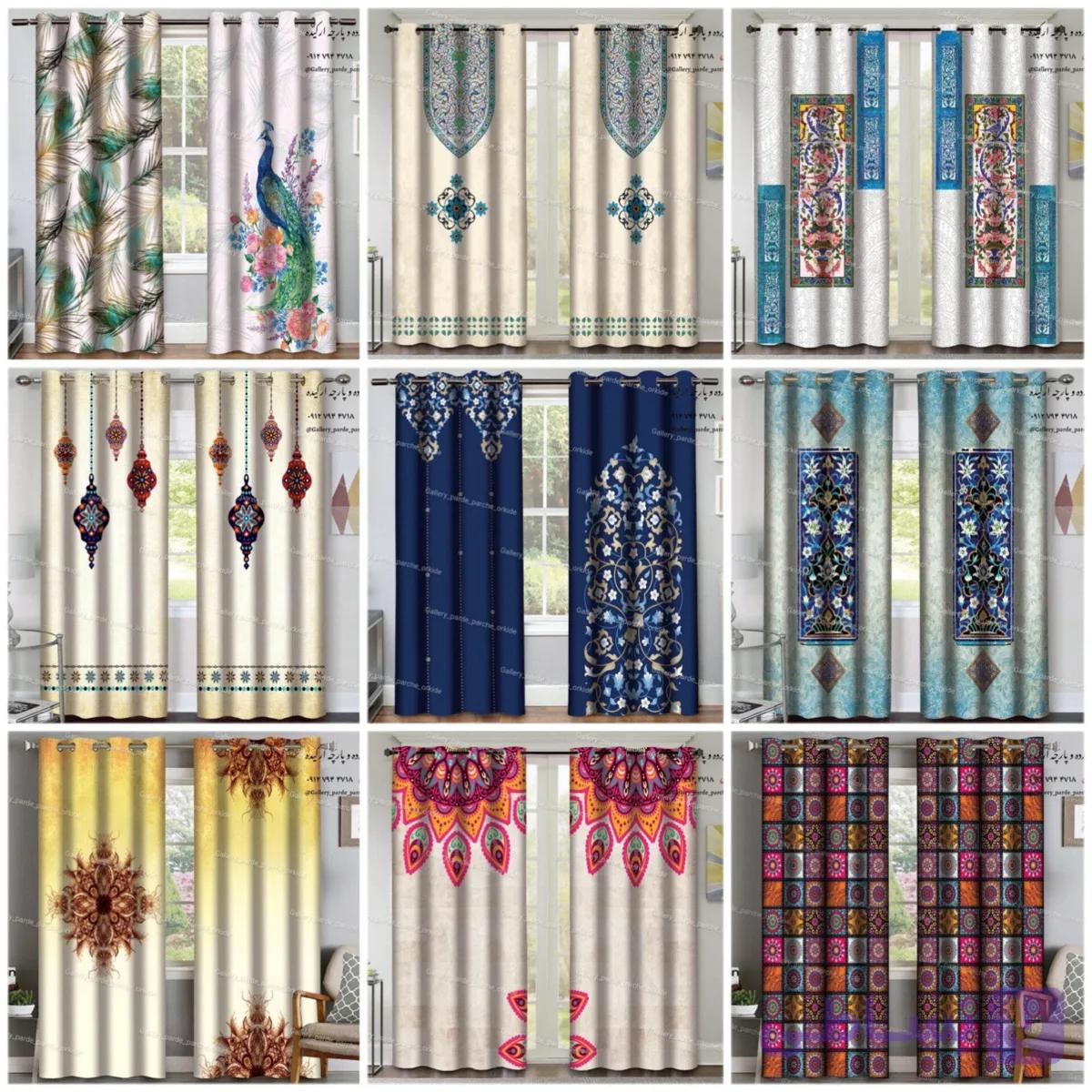 پرده مخمل چاپی با کیفیت و درجه یک — تصویر 1