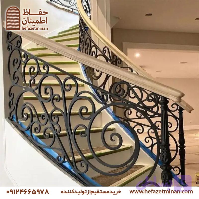 نرده راه پله گلدار