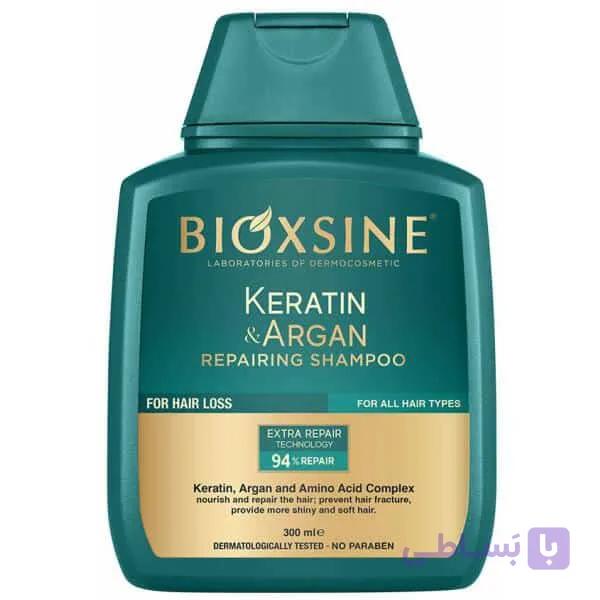 شامپو بیوکسین BIOXCIN حاوی روغن آرگان و کراتین حجم 300 میل