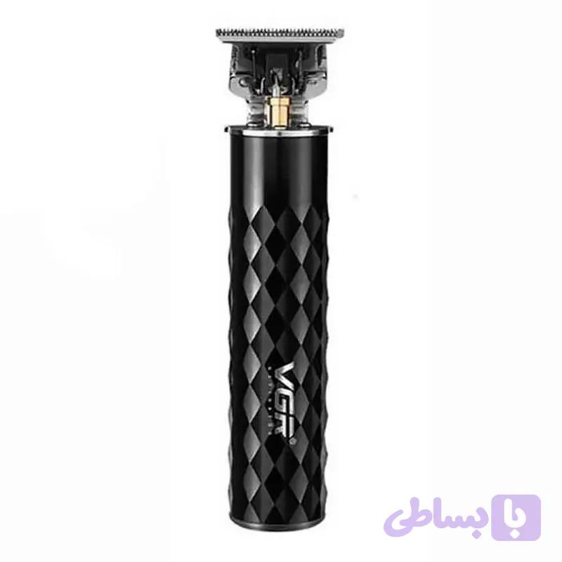 ماشین اصلاح موی سر و صورت وی جی ار مدل V-170 با تیغه تیتانیوم ضد زنگ، قابلیت صفر زنی و خط زنی، ضد آب، باتری لیتیوم یون با شارژ USB، همراه با چهار شانه در اندازه‌های 1.5، 3، 5 و 6 میلی‌متر