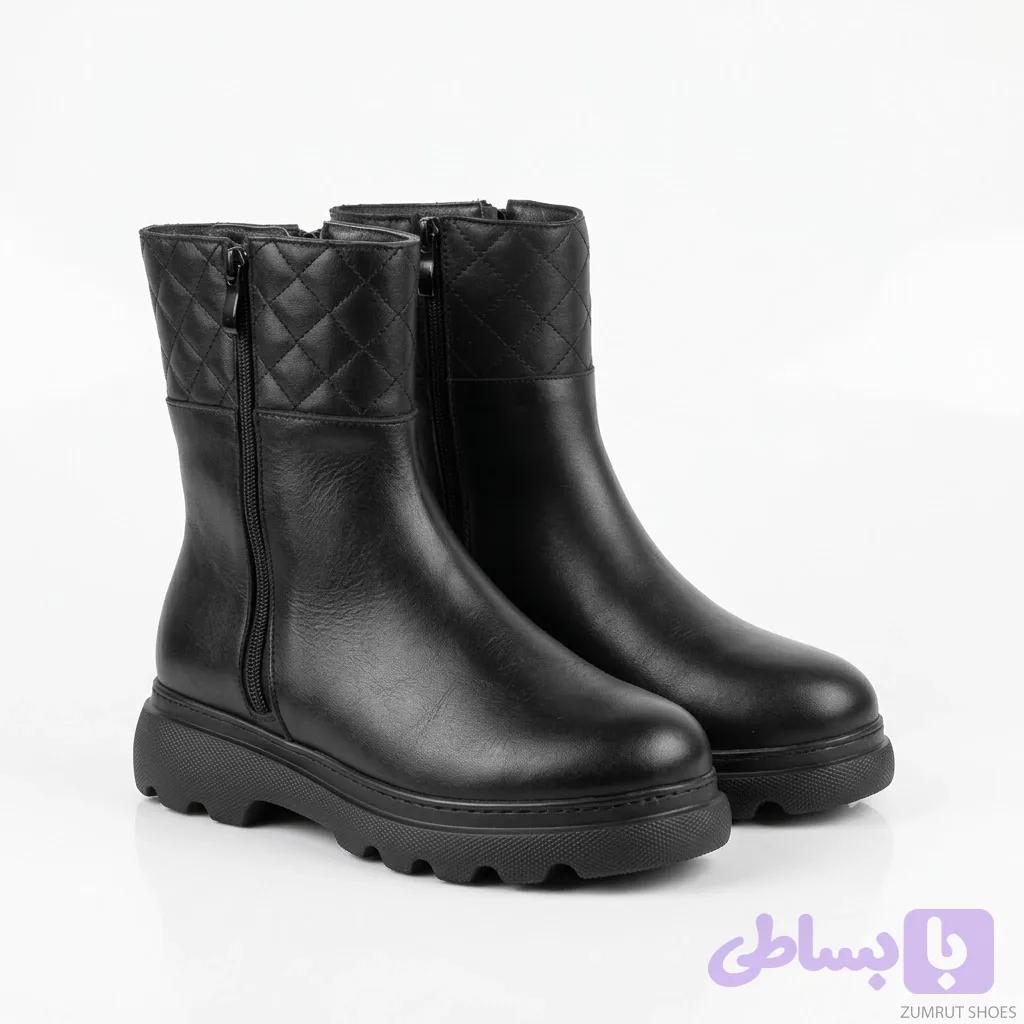 نیم بوت چرم زنانه مدل 6011 — تصویر 1