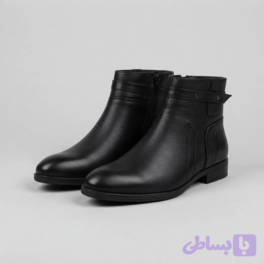 نیم بوت چرم زنانه مدل 6002 — تصویر 1