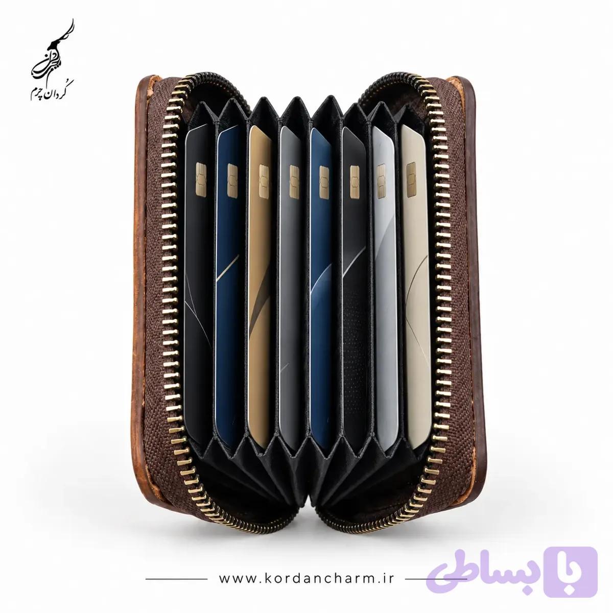 جاکارتی دورزیپ چرم ساده — تصویر 1