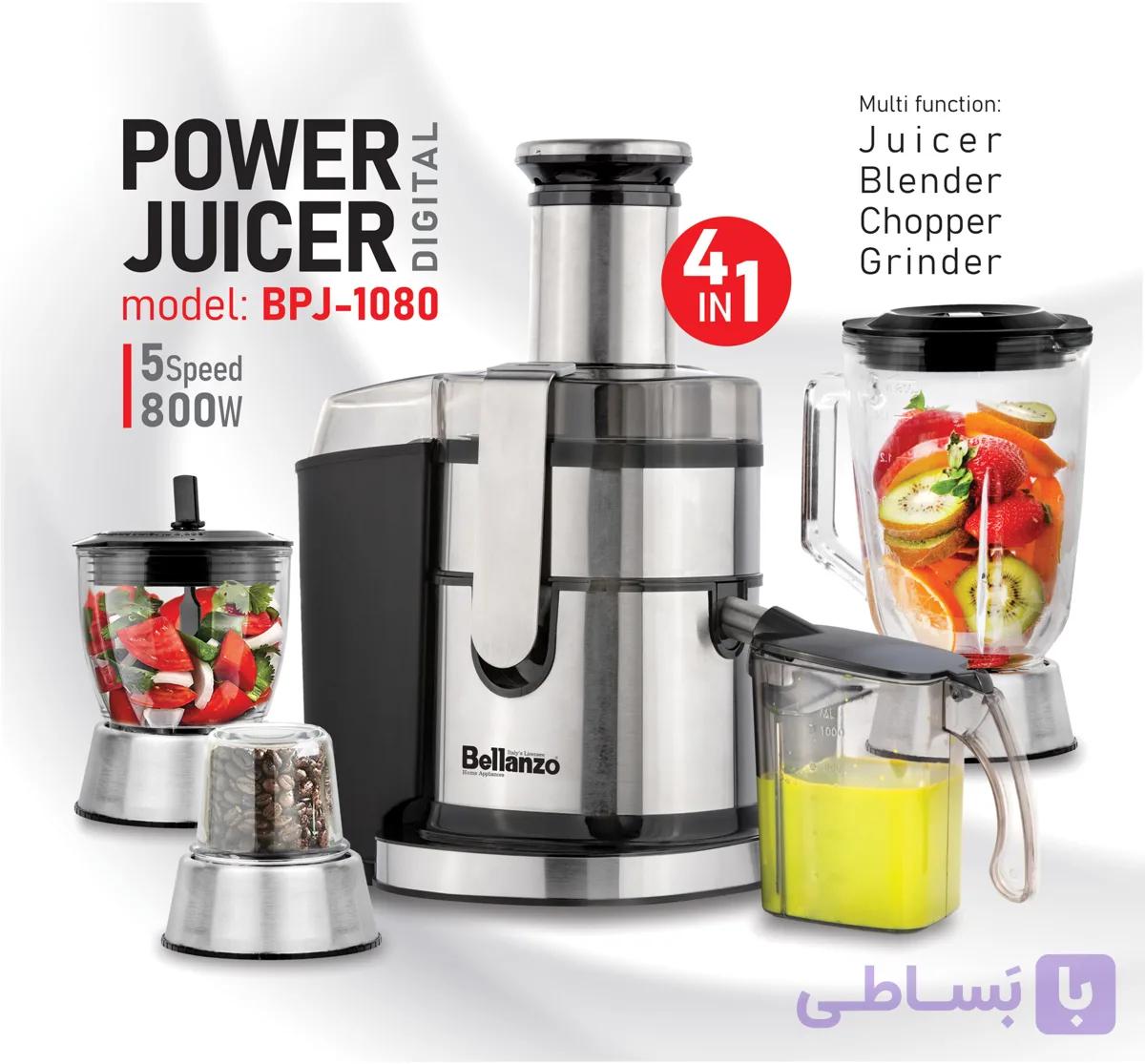 آبمیوه گیری چهارکاره بلانزو مدل 1080+گارانتی