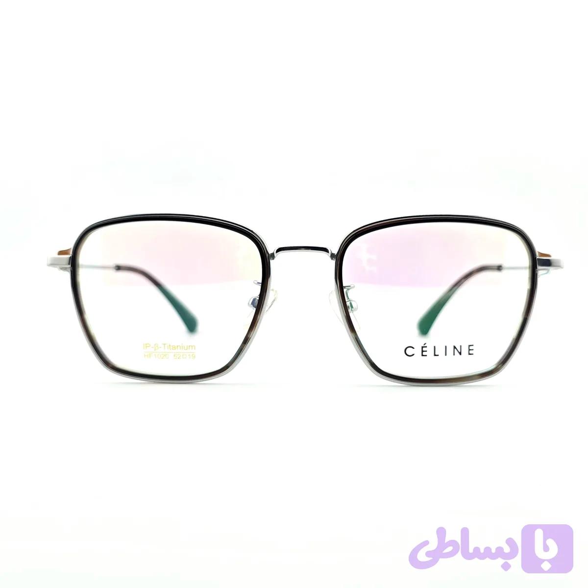 فریم عینک طبی تیتانیوم برند سلین CELINE مدل مربعی کد 1020
