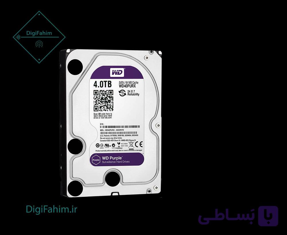 هارددیسک اینترنال وسترن دیجیتال مدل Purple WD40PURX ظرفیت 4 ترابایت — تصویر 1