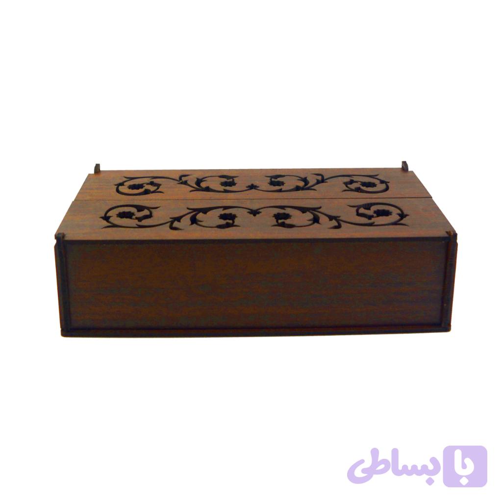 جا قاشقی چوبی طرح پیچک کد D153 — تصویر 1