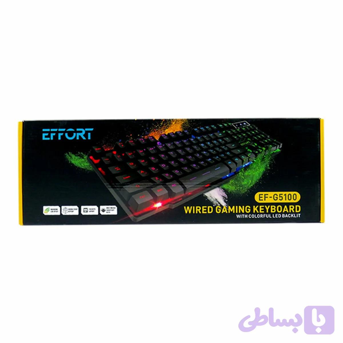 کیبورد گیمینگ و مکانیکال EFFORT مدل EF-G5100 — تصویر 1