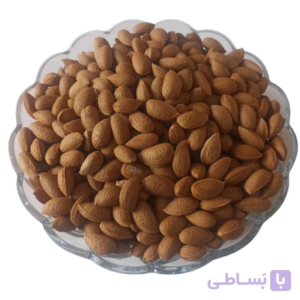 بادام درختی دو پوست یکدست سایز متوسط و ریز امساله خوش طعم درجه 1 ( 900 گرم ) — تصویر 1