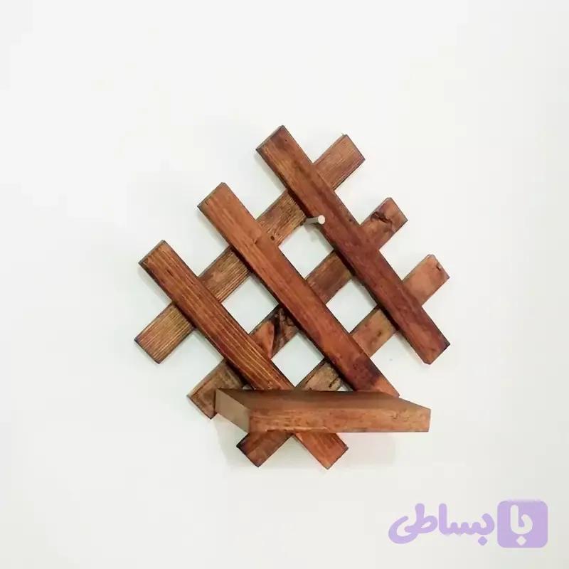شلف چوبی مشبک دیواری