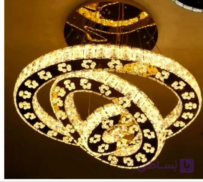 لوستر کریستالی آویز مهره خور
