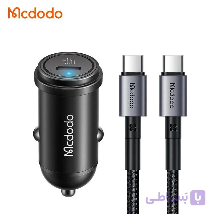 شارژر فندکی مکدودو 30 وات به همراه کابل MCDODO CC-7493 — تصویر 1