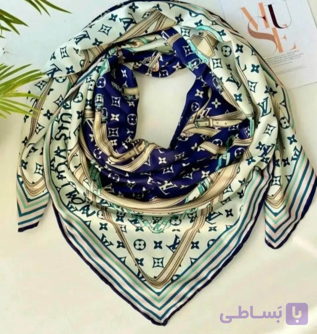روسری زنانه سیااسکارف دور دست دوز عرض ۱۴۰